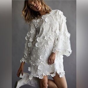 White floral Mestiza Mini dress! NWT!
